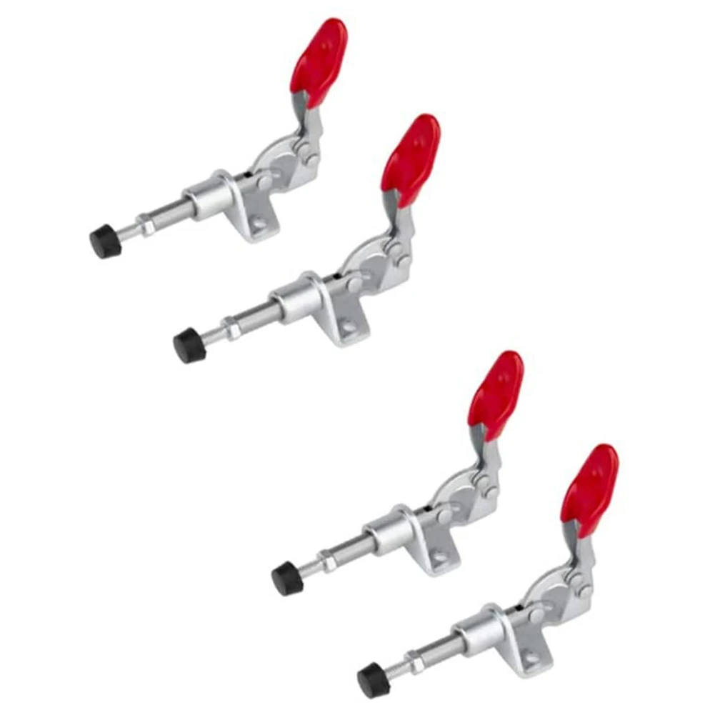 4Pcs -301AM 45Kg Toggle Clamp Quick Release Pull Action Vertical/Horizontal Type Clamps Hand Tool for Woodworking