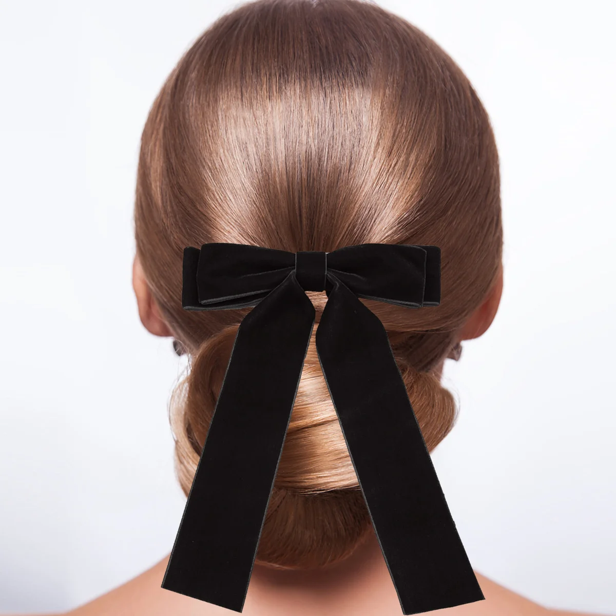 

2Pcs Women Hair Bow Clip Large Bowknot Barrette for Back Hair Long Ribbon Hairpin Ideal for Engagement Bridal Shower Gift