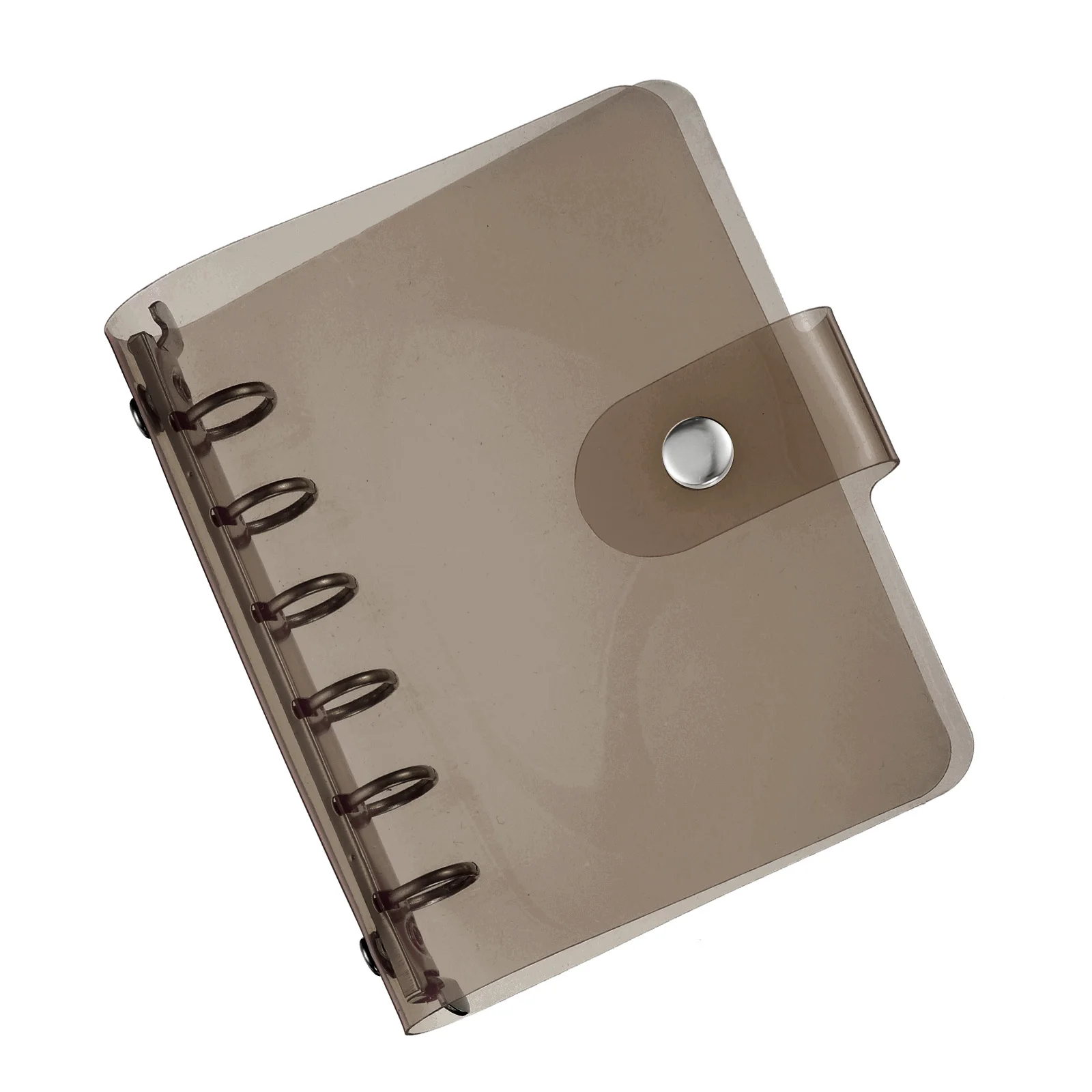 

A7 Clear Binder Cover Soft PVC Loose Leaf Binder Protector Refillable Notebook Shell with Snap Button Closure for DIY Meeting