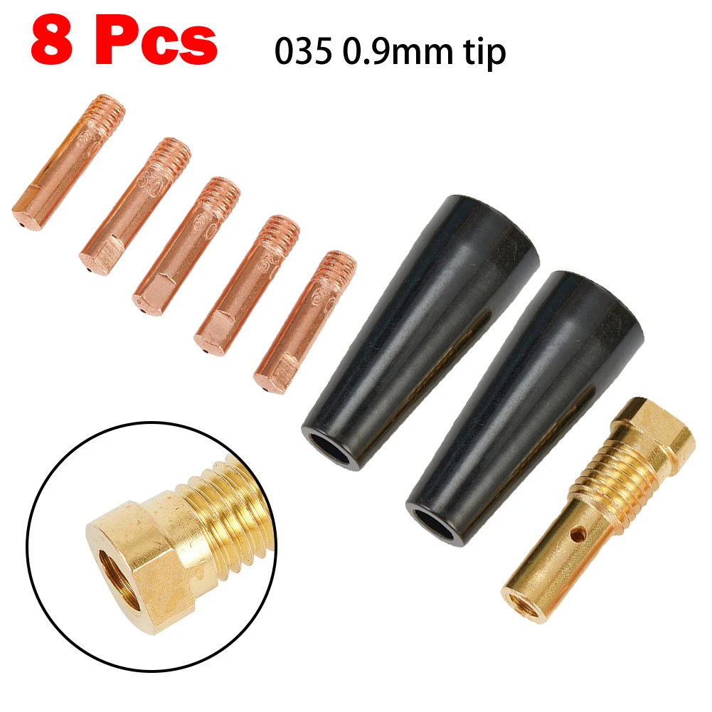 8PCS Gasless Nozzle Tips Fit  For Century FC90 Flux-Cored Wire Feed Welder K3493-1 MIG Welder Nozzle Contact Tips