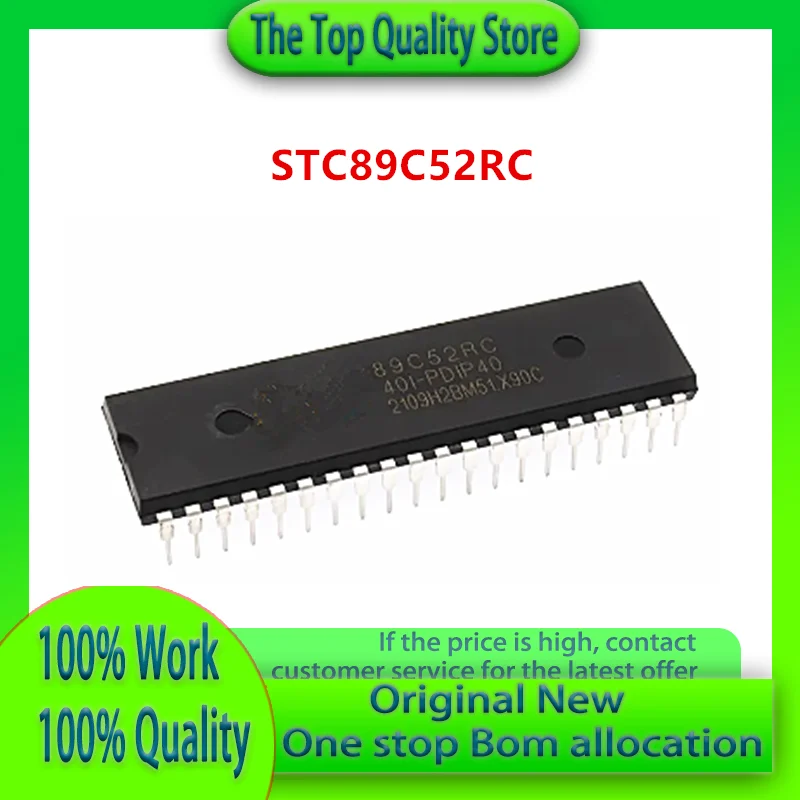 1pcs/lot 100% New STC89C52RC-40I-PDIP40 STC89C52 DIP-40 In Stock