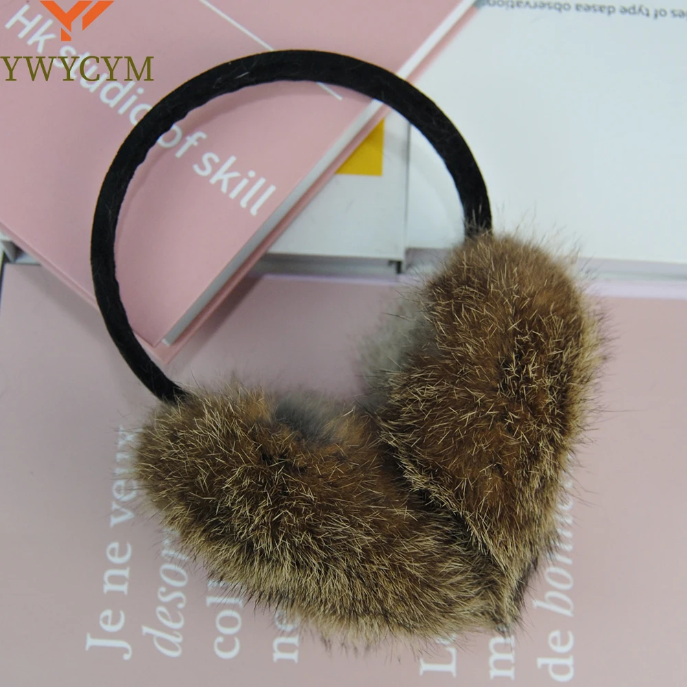 

New Arrival Thermal Lady Natural Rabbit Fur Earmuff Women Winter Real Rabbit Fur Earmuffs Girls Warm Plush Rabbit Fur Earflaps