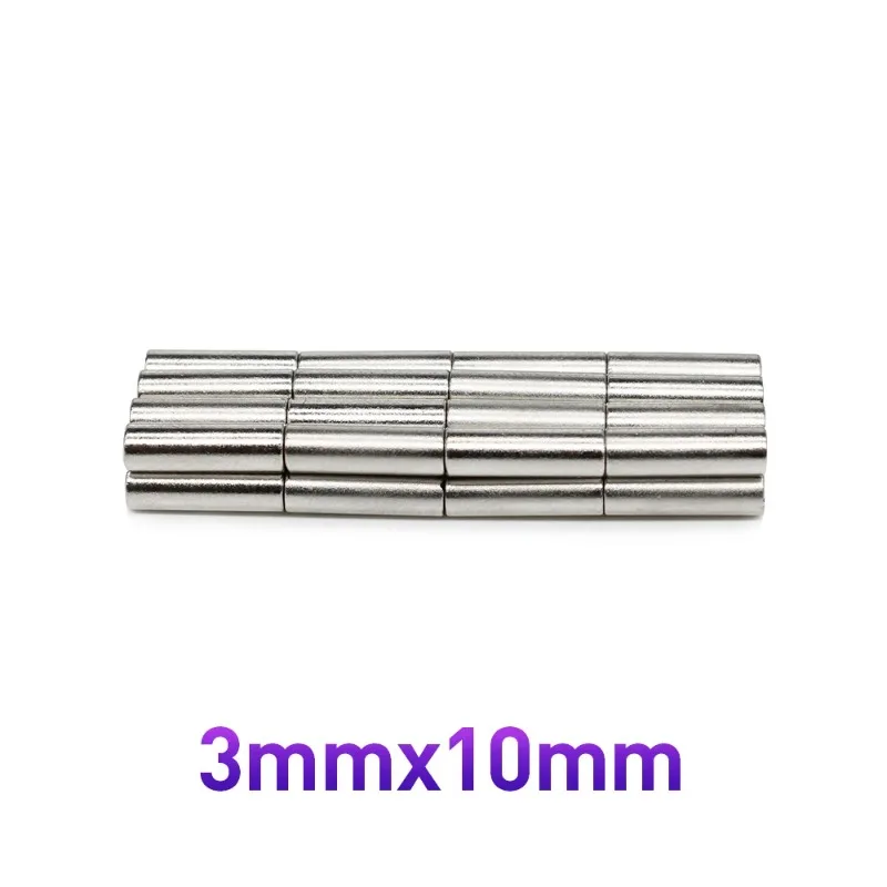 20/50/100/200/500PCS 3x10 Strong Cylinder Rare Earth Magnet 3mm*10mm Round Neodymium Magnets 3x10mm Mini Small Magnet Disc 3*10