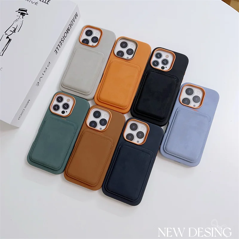 

PU Leather 2in1 Detachable Magnetic With Card Holder Phone Case For iPhone 13 14 15 16 Pro Max Plus For Magsafe Shockproof Cover