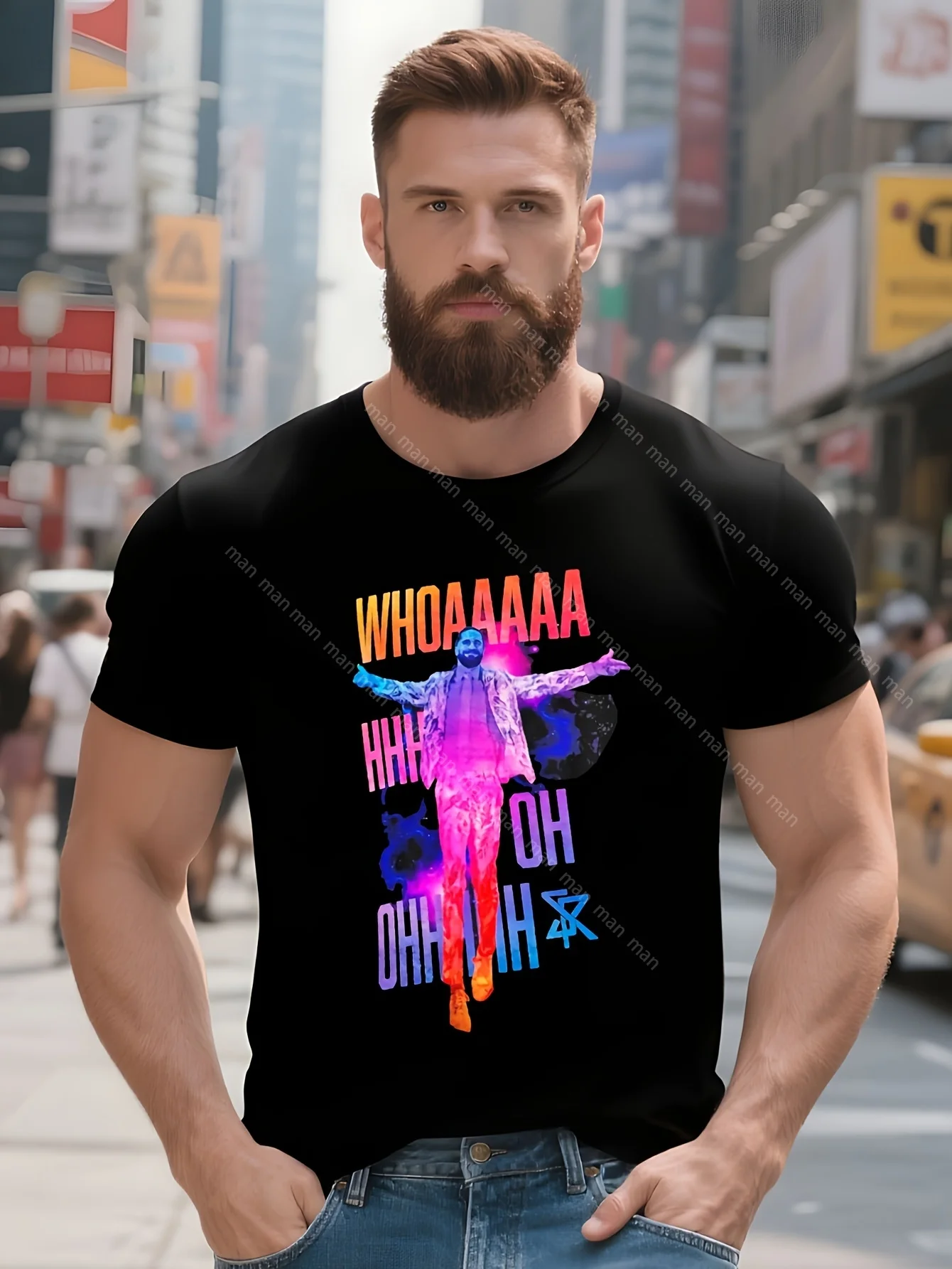 

Men's Black Seth "Freakin" Rollins Whoa Ohh Ohh T-Shirt Summer Short Sleeve Sport Men Women Children Clothes tees Tops Black