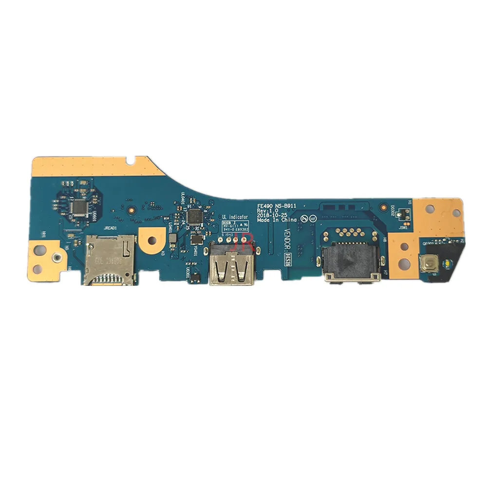 For Lenovo Thinkpad E490 Laptop USB Sub Card Connector Network I/O Board NS-B911 FRU 02DL870