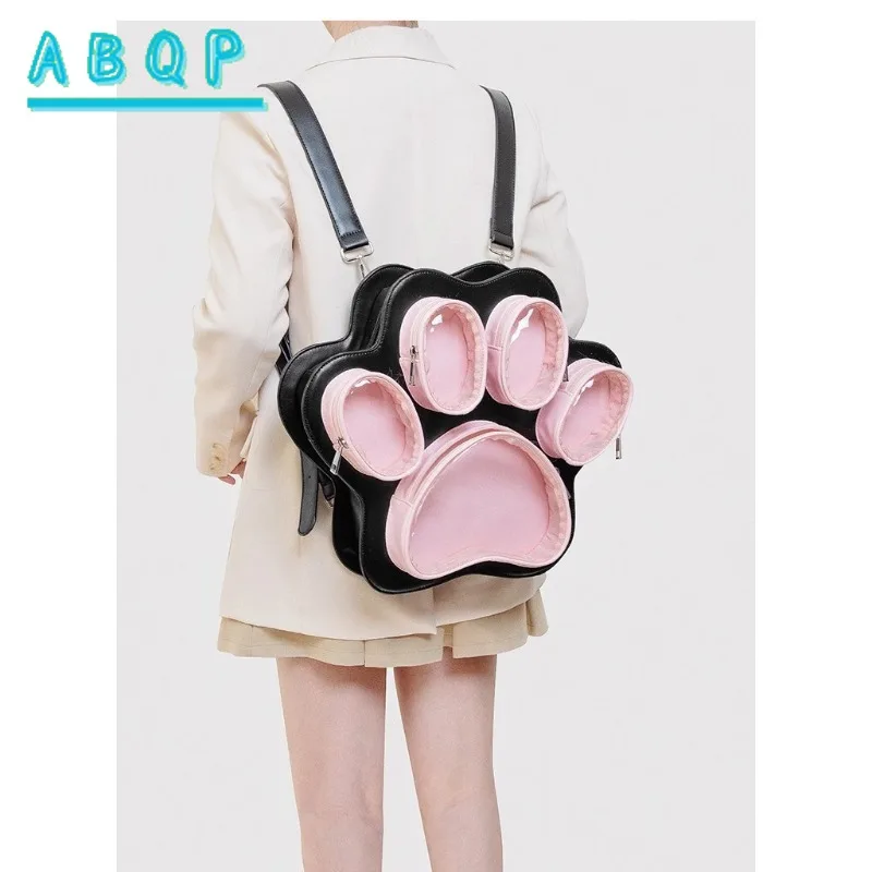 Mochila creativa 2025, nuevo patrón de garra de gato, bolso de mano para chica, bolso de viaje versátil de gran capacidad, bolso escolar cruzado