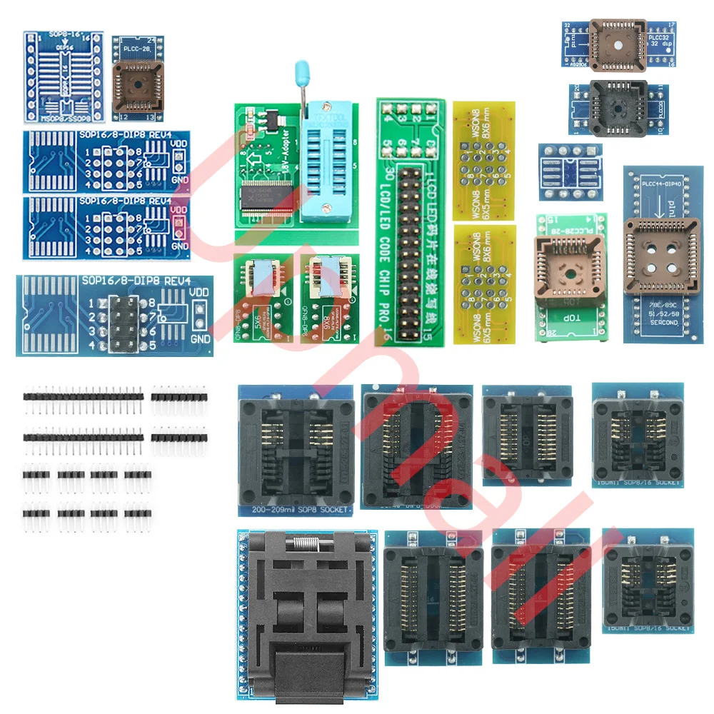 2023 XGecu T48 (TL866-3G) 30 Adapter For T48 Programmer Support 31000+ ICs for SPI/Nor/NAND Flash/EMMC BGA/TSOP/SOP/PLCC