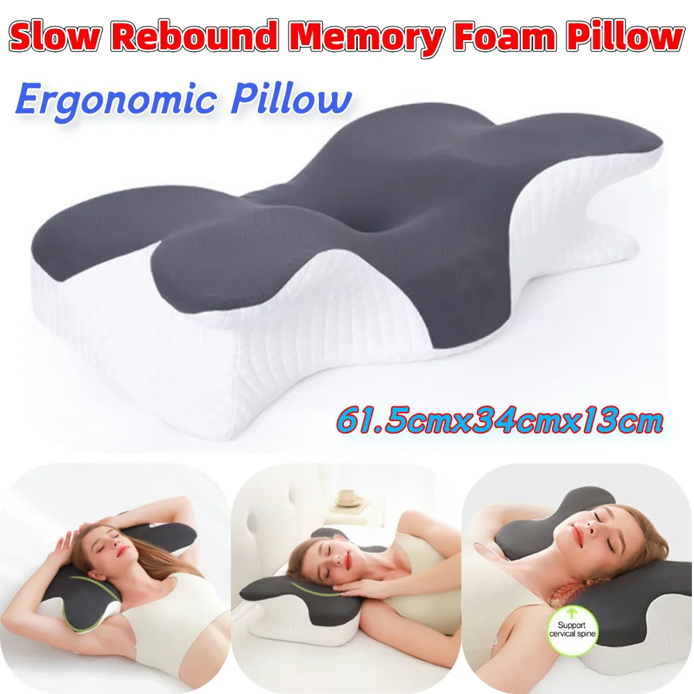 

Ergonomic Slow Rebound Memory Foam Pillow Comfortable Butterfly Memory Neck Pillow Neck Protection Memory Foam Bedding Pillow