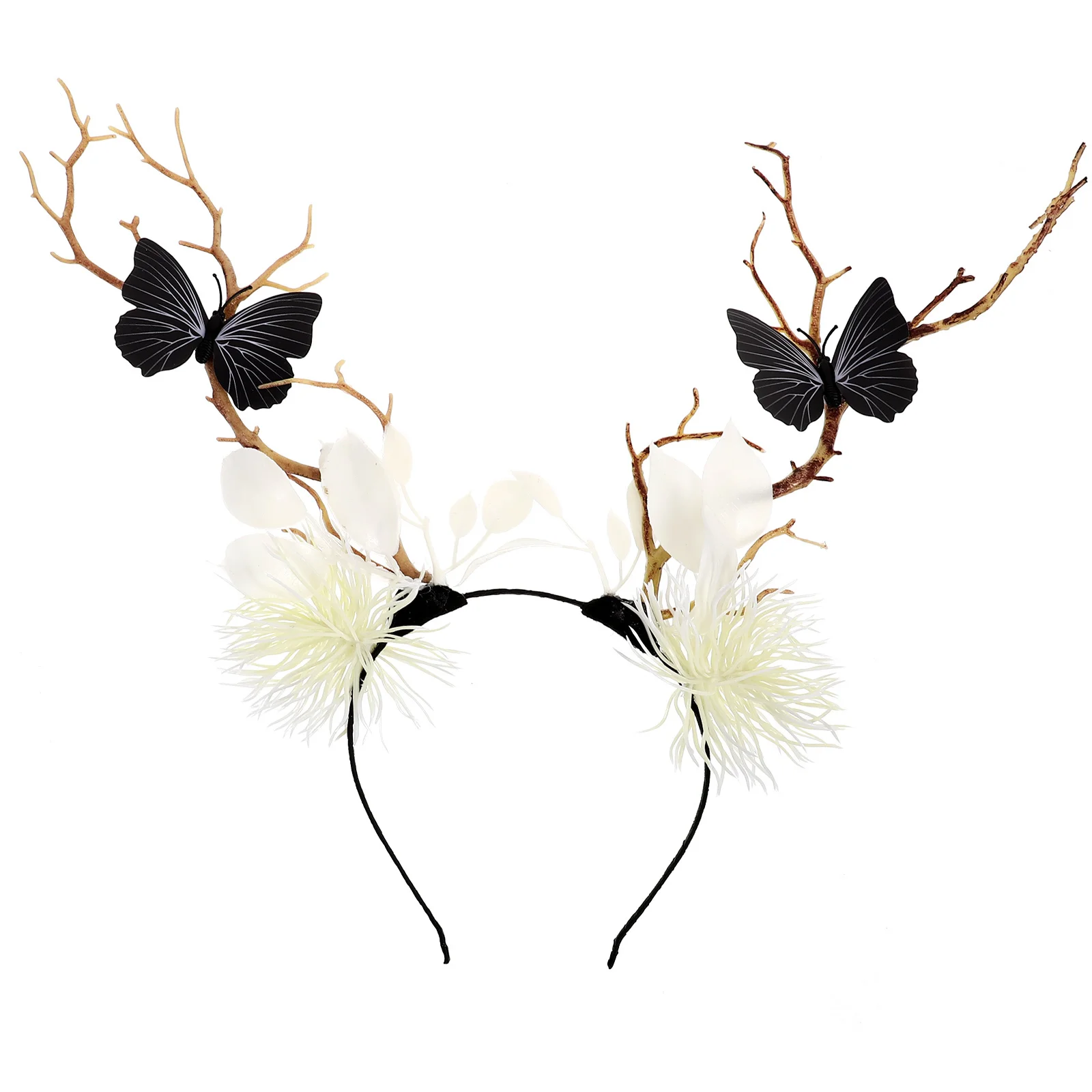 

Branch Black Butterfly Headband Lightweight Party Hair Hoop Halloween Carnival Costume Kids Adults Cosplay Stage Show Decor