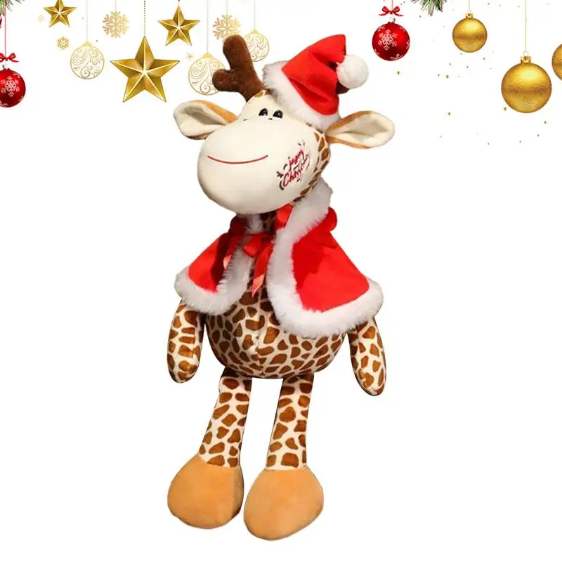 Elk Stuffed Animal Reindeer Stuffed Animal Plush Moose Toy Home Christmas Decoration For Boys Girls Christmas Decorations For