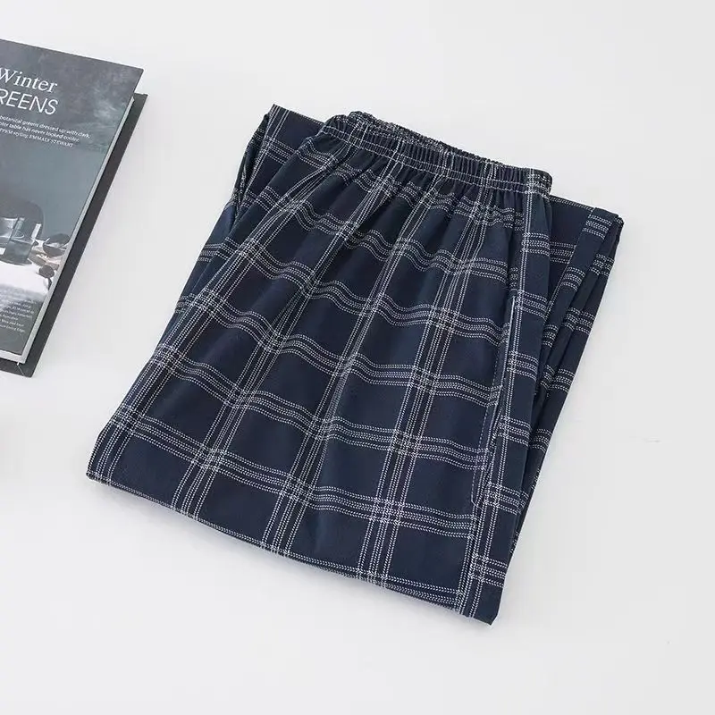 2025 กางเกงชุดนอนผู้ชายใหม่สำหรับฤดูใบไม้ผลิและฤดูใบไม้ร่วง กางเกงขายาวอเนกประสงค์ลำลองบางเฉียบ กระชับสัดส่วนขนาดพิเศษ สามารถสวมใส่ข้างนอกได้ กางเกงลำลอง