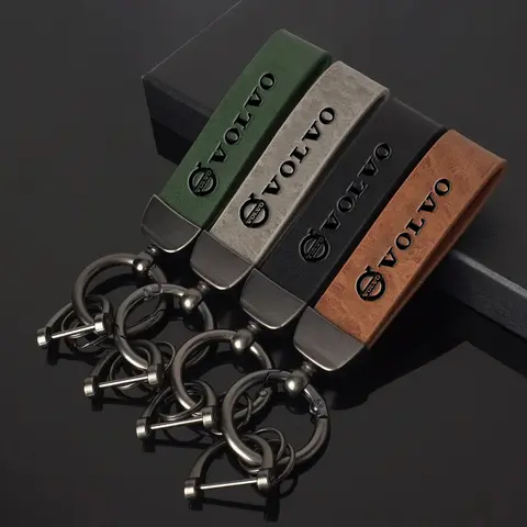 LLavero de cuero Vintage para coche, accesorios con logotipo para Volvo ES90 EC40 EX40 EM90 XC90 V90 V60 XC60 V40 S80 S60 S90 C40