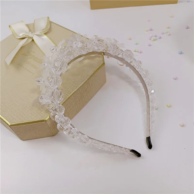 2022 New Paris Fashion Black White Crystal Diamond hairband Simple Hair Ornaments For Girls Headbands Hair Accessori