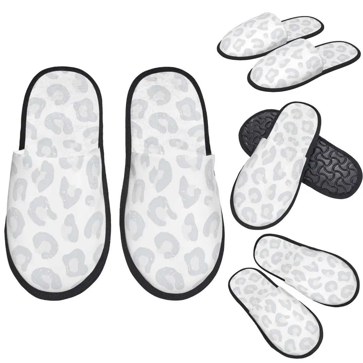 

Тапочки с леопардовым принтом на заказ, теплые мягкие женские домашние тапочки из пены с эффектом памяти, домашняя пушистая обувь