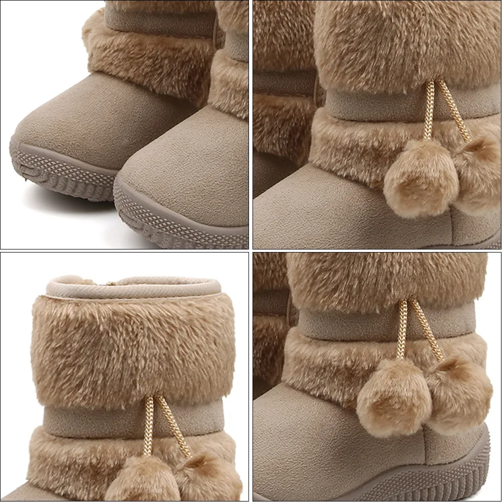 1Pair Baby Snow Boots Durable Safe Winter Prewalker Shoes Soft Sole Snowshoes for Toddlers Baby Boots Snowshoes for Toddlers
