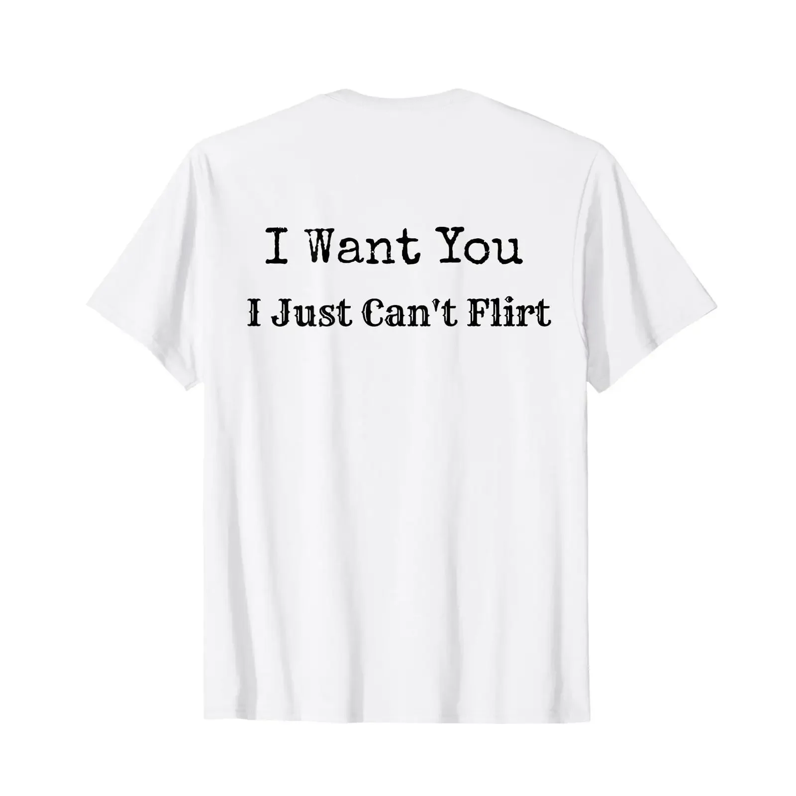 T-Shirt mit deutschem Text Ich Will Dich kann einfach nicht flirten, Vintage-Look, gewaschen, für Herren, bequem, Unisex, dehnbar.