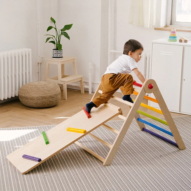 

For Double-sided climbing slide, triangular ladder, mini climbing, birch, foldable for young children, indoors