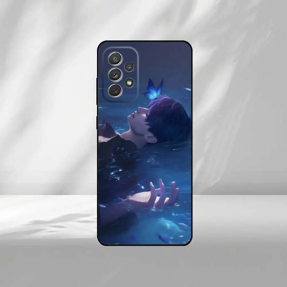 Funda de teléfono L-Love y deepspace para Samsung S25,S24,S21,S22,S23,S30,Ultra,S20,Plus,Fe,Note,10,9,5G, funda negra