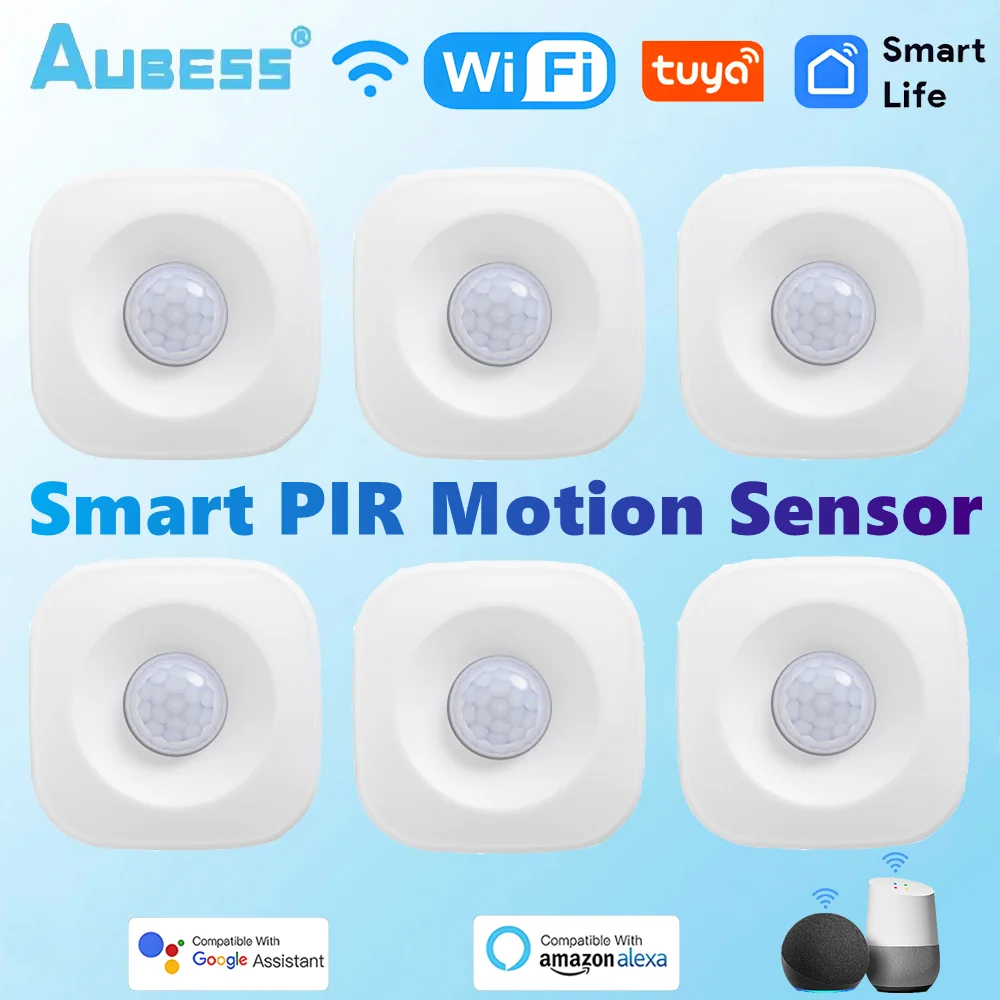 Alexa Tuya WiFi Motion PIR Sensor Detector Alarm Smart Life APP Wireless Home Security System Human Body Movement Detector