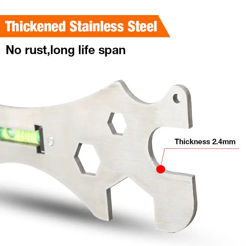 Multifunctional Angle Wrench For Faucet Level Ruler Special Wrench Bathroom Faucet Repair Tool Multi Size Screw
