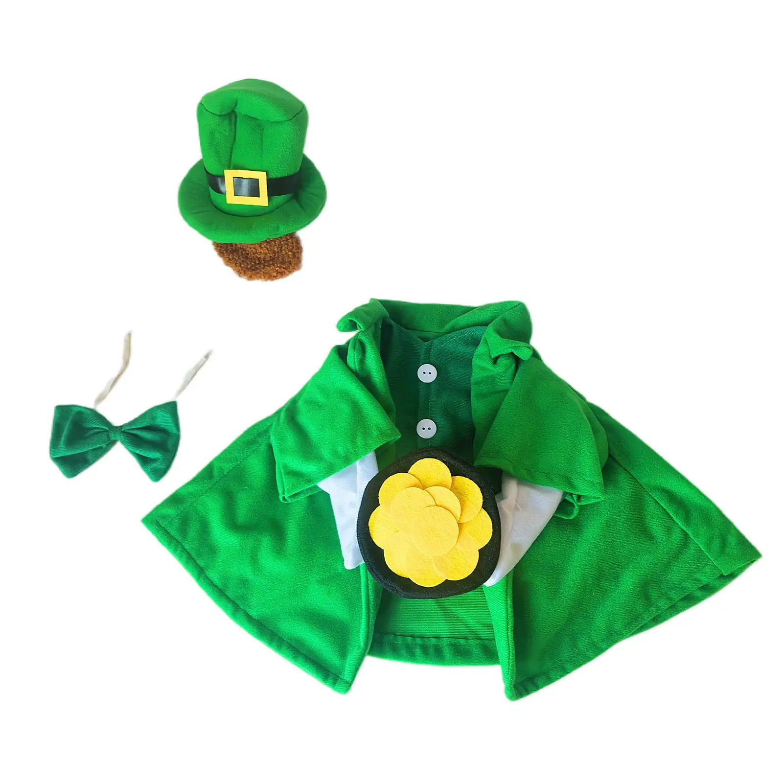 ST. Patrick's Day Goose Outfit with Hat Tie, Cute Festivals Goose Clothes, Porch Goose Costume for Lawn Garden Patio Wedding