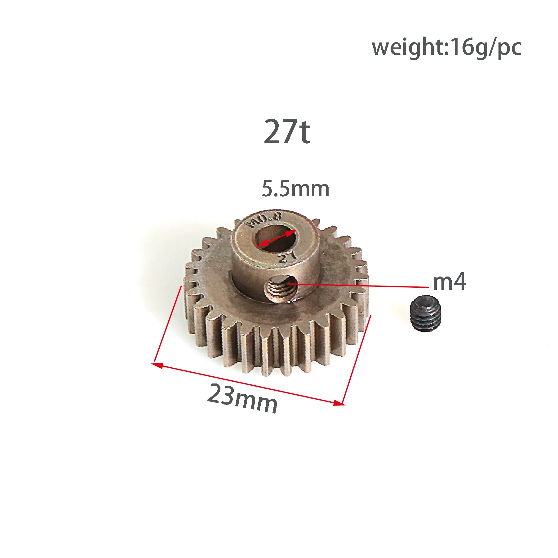 M0.8 27T Motor Gear Pinion Gear 5647 for Traxxas UDR Unlimited Desert Racer 1/7 RC Car Upgrade Parts