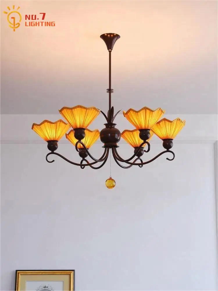 Swedish Medieval Grace Chandelier Lighting LED E14 Retro Vintage Individual Hanging Lamp Bedroom Living/Dining Room Restaurant