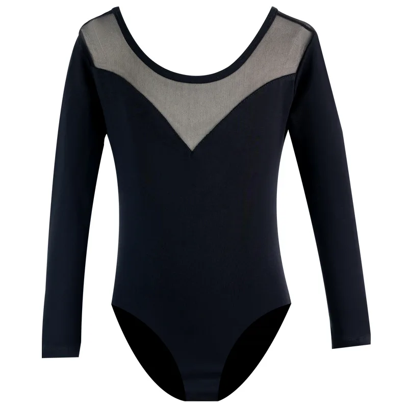 แฟชั่นขั้นสูงเด็ก Dancewear สาวฤดูใบไม้ผลิและฤดูใบไม้ร่วงแขนยาวฝึกเสื้อผ้าบัลเล่ต์ชุดสาวยิมนาสติกเสื้อผ้า