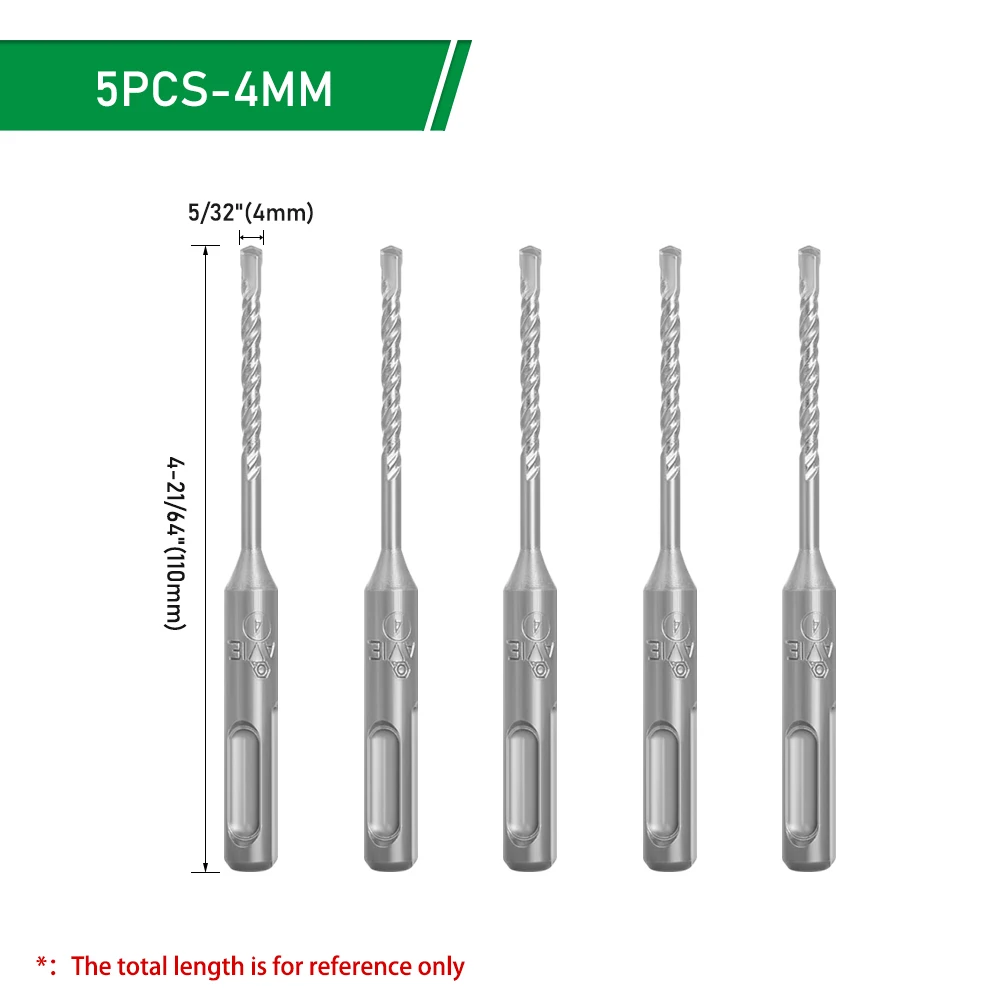 LAVIE 5 stücke 4mm 5mm 6mm Elektrische Hammer SDS Plus Bohrer Set 110mm Beton Wand ziegel Block Mauerwerk Loch Sah Bohren 016 – Detail 9