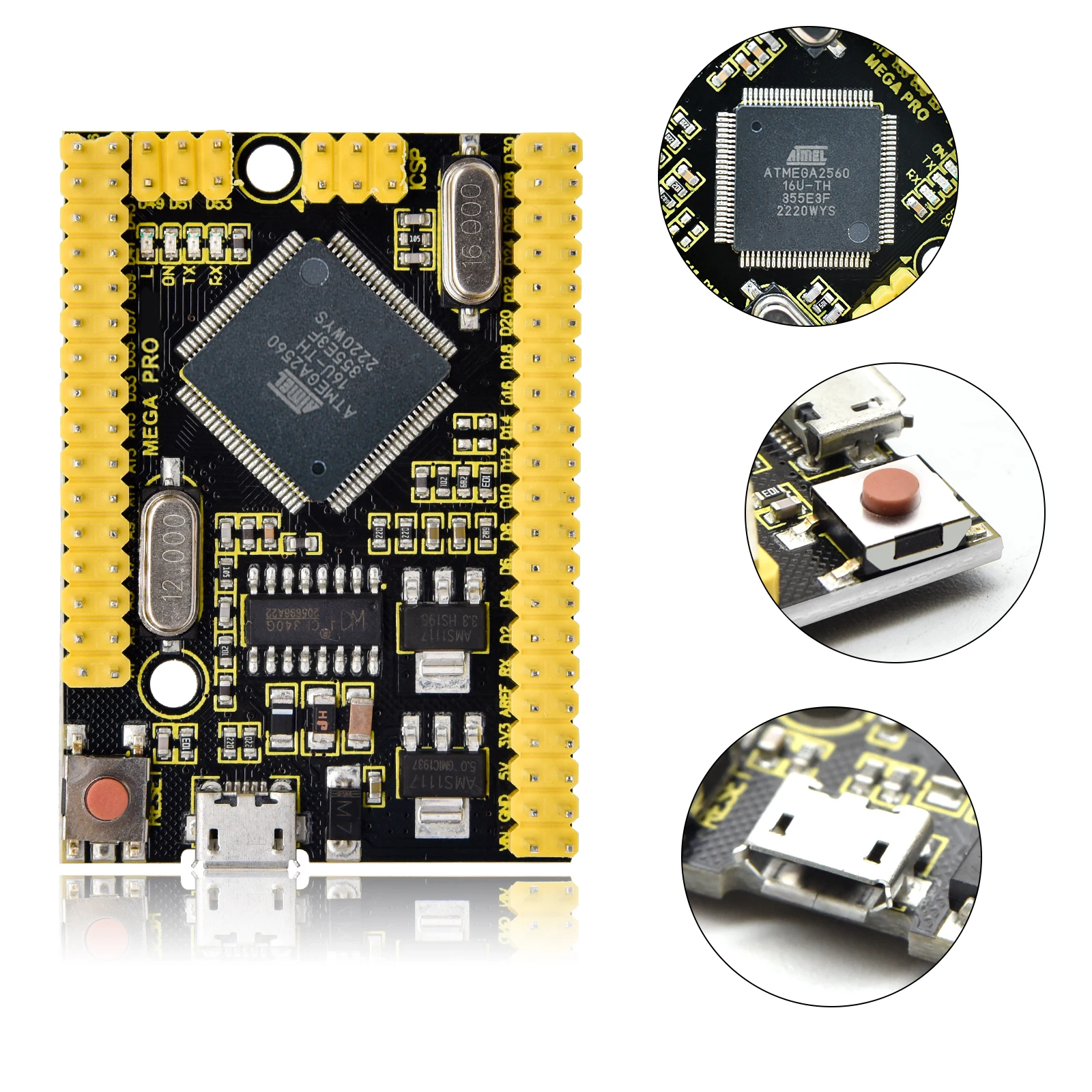 Keyestudio MEGA 2560 PRO Development Board ATMEGA2560-16AU CH340 Board+USB Cable For Arduino IDE Programming