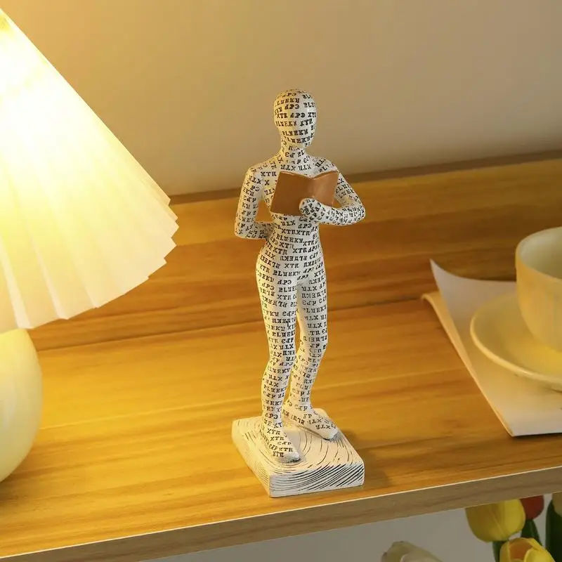 Reading Woman Thinker Figurine Reading Women Sculpture Decoration Unique Modern Bookshelf Decor Stylish Reading Women Sculpture
