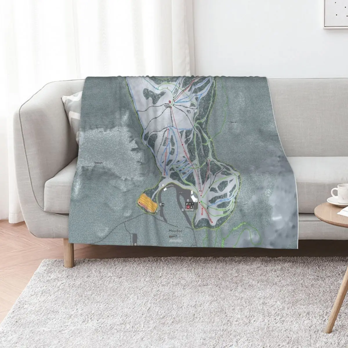 Hoodoo Resort Trail Map Throw Blanket heavy to sleep Decorative Sofas warm for winter Summer Cute Loose Blankets