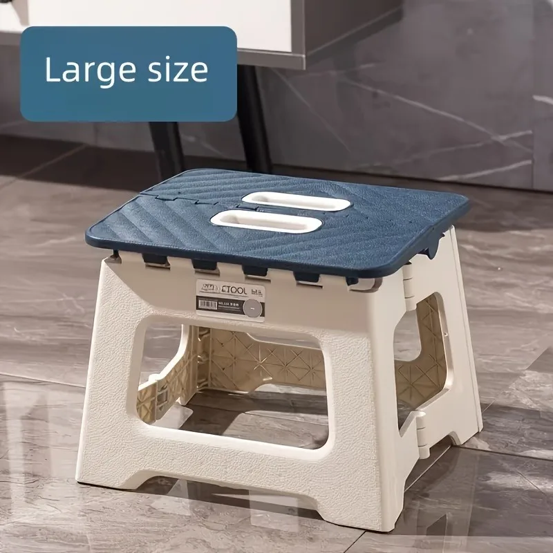 Multi Functional Lightweight Sturdy Folding Portable Stool with Handle Non Slip for Outdoor Camping Fishing Hiking BBQ Kitchen