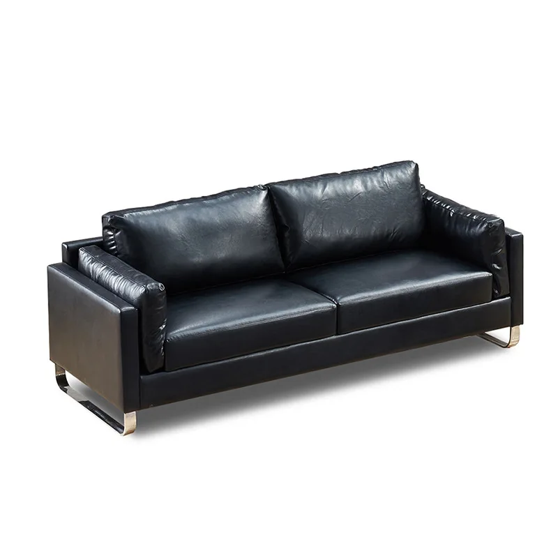 

Business reception Modern simple meeting guest single three-person office sofa coffee table combination set
