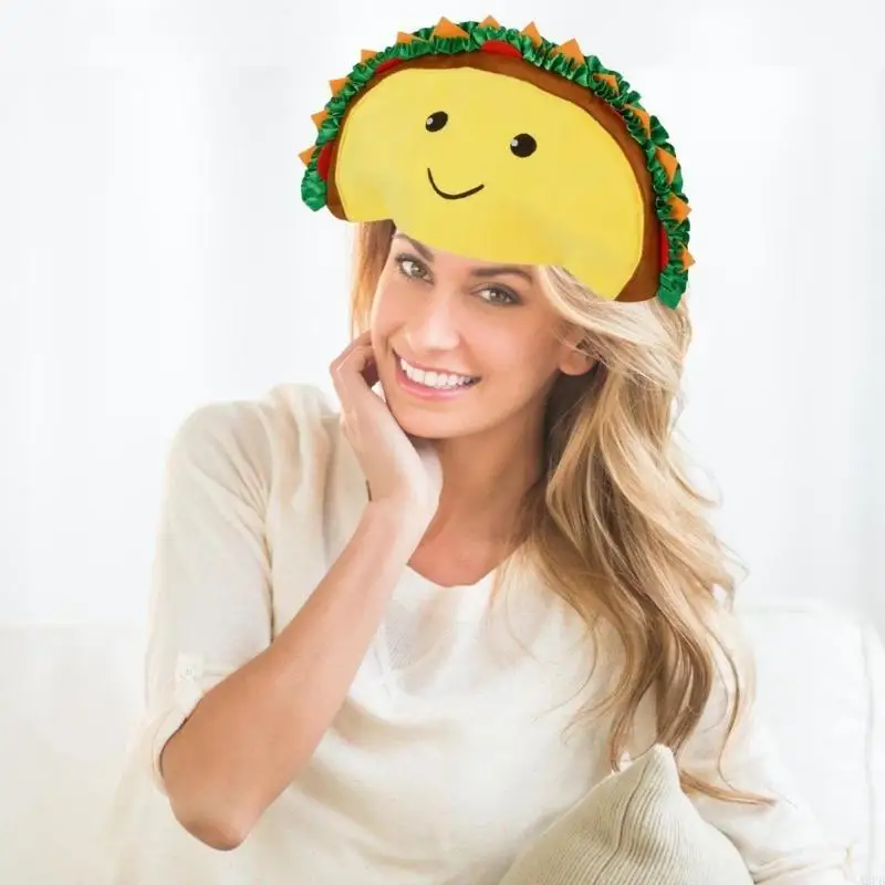 Hamburger Hat Bright Color Headgear Hat Suitable for Birthday Parties and Costume Balls for Adult and Teens Wear