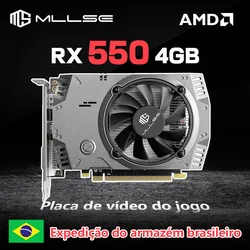 MLLSE AMD Radeon RX 550 4GB Placa De tarjeta gráfica De vídeo GDDR5 128bit PCI-E X16 HDMI DP DVI rx 550 4gb Tarjeta De vídeo para juegos De escritorio