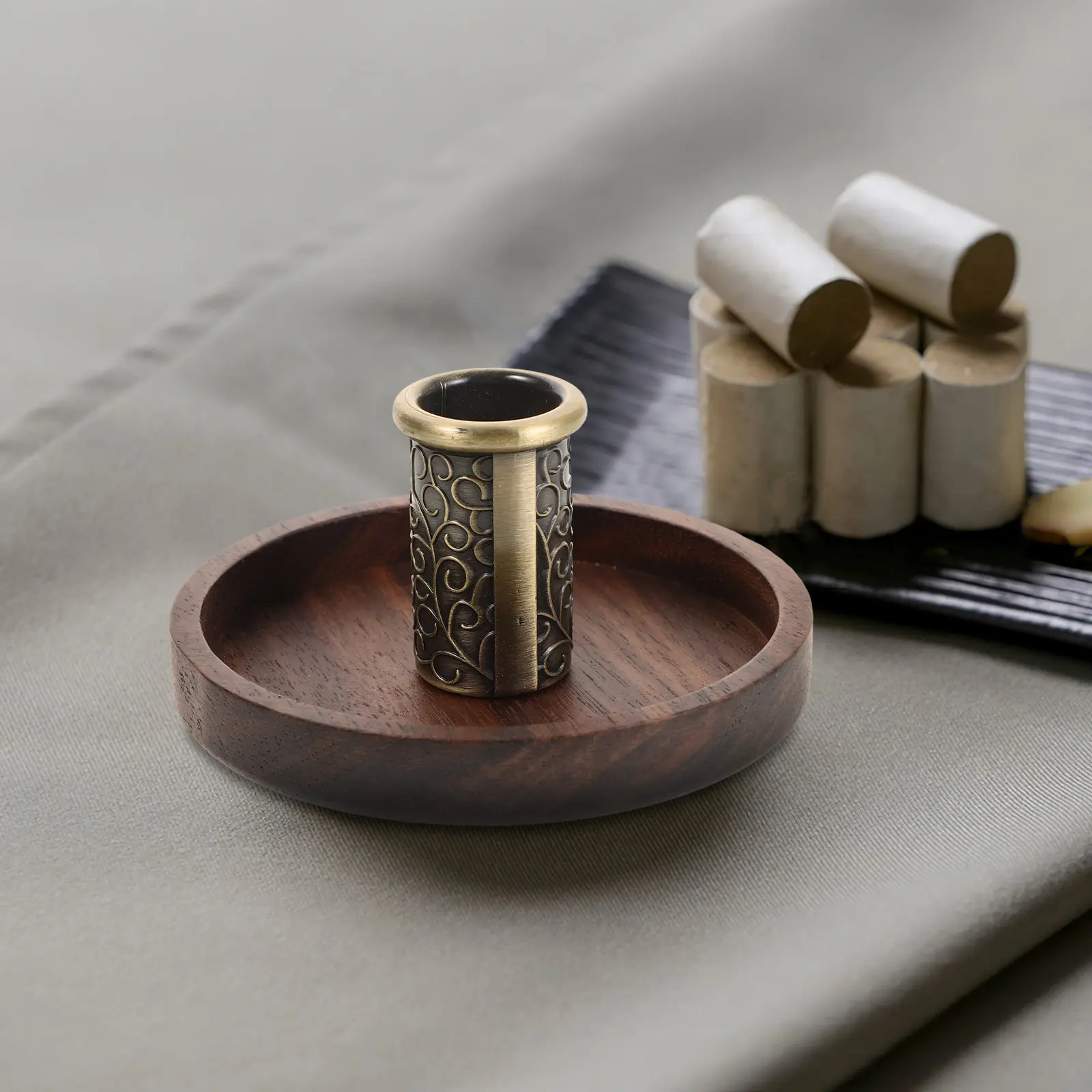 

Подставка для мокса-палочек из натурального дерева с безопасным поддоном для золы, портативная, для дома и клиники