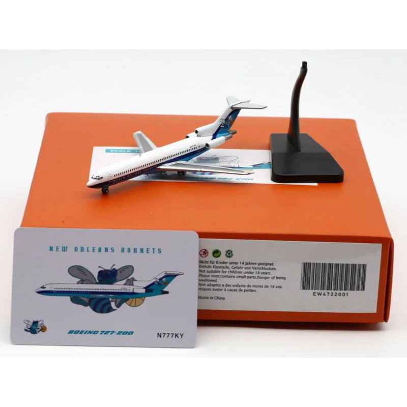 

EW4722001 Alloy Collectible Plane Gift JC Wings 1:400 New Orleans Hornets Boeing B727-200 Diecast Aircraft Jet Model N777KY