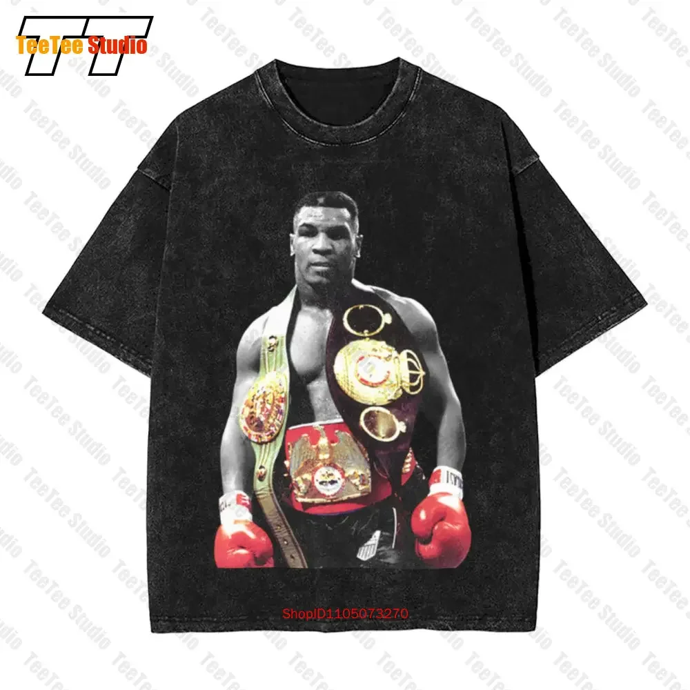 The Champ Tyson Boxing Creed Hip Hop Rap Harajuku Legend Mike Vintage Oversized T-Shirt 8LWV