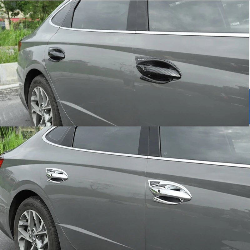 

For Hyundai Sonata 10th DN80 2020 2021 ABS Door Handle Bowl Cover Trim Molding Decoration Frame Exterior Accessories