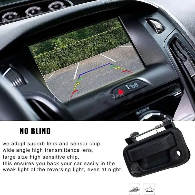 

Waterproof Car Rear Door Handle with Backup Camera for F-150 F-350