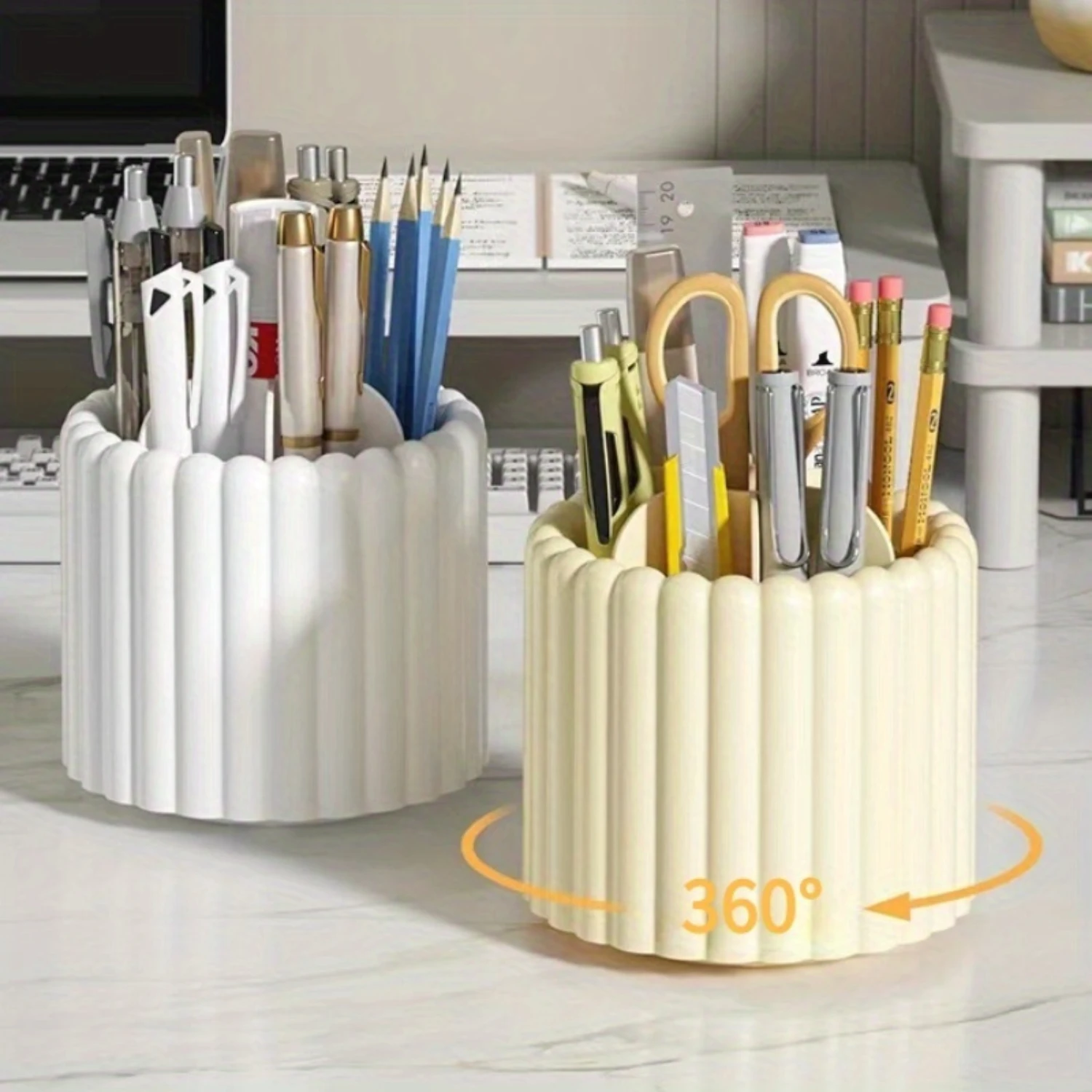 1pc Cosmetics  Holder Box, Student Office Desktop Display Case, Desktop Revolving Pen Holder  Rack, Desktop Decor For /office