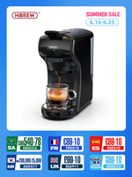HiBREW Coffee Machine 19 Bar 4in1 Hot & Cold Multiple Capsule Espresso Cafetera Pod Coffee Maker Dolce Milk Nexpresso Powder H1A