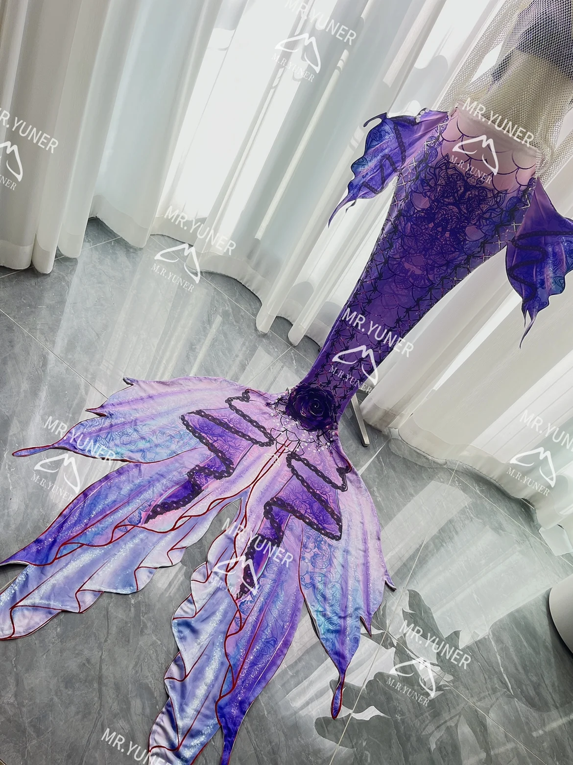 Yuner original sereia cauda de peixe sonhando rosa oceanarium mostrar especial sereia cauda mergulho dia das bruxas