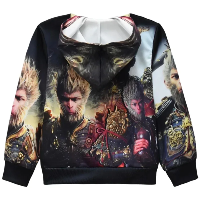 

Новая игра, черная мифология-Wukong, цифровая печать, куртка с капюшоном на молнии для больших детей, детская одежда, спортивный костюм для косплея, топ kn.7