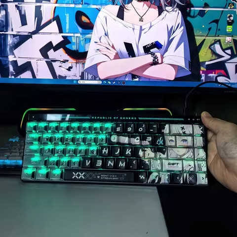 CSGO Printed Theme Keycap Custom Gaming Keycaps for 60-68 Series Mechanical Keyboard Cherry PBT Side Engraved Light-Transmitting