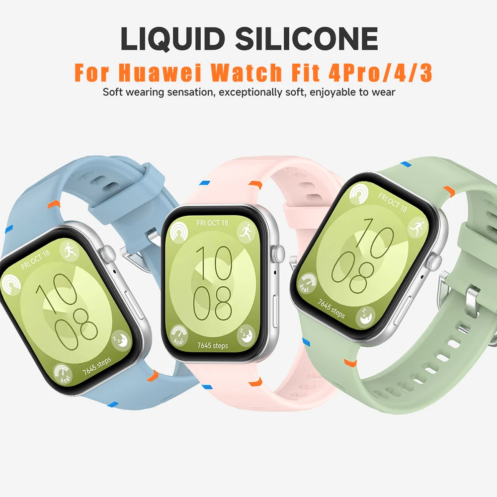 Weiches Sport-Silikonarmband für Huawei Watch Fit 4 Pro/4/3, Ersatzband, neues Armband für Huawei Fit 4, Fit 4pro-Armband