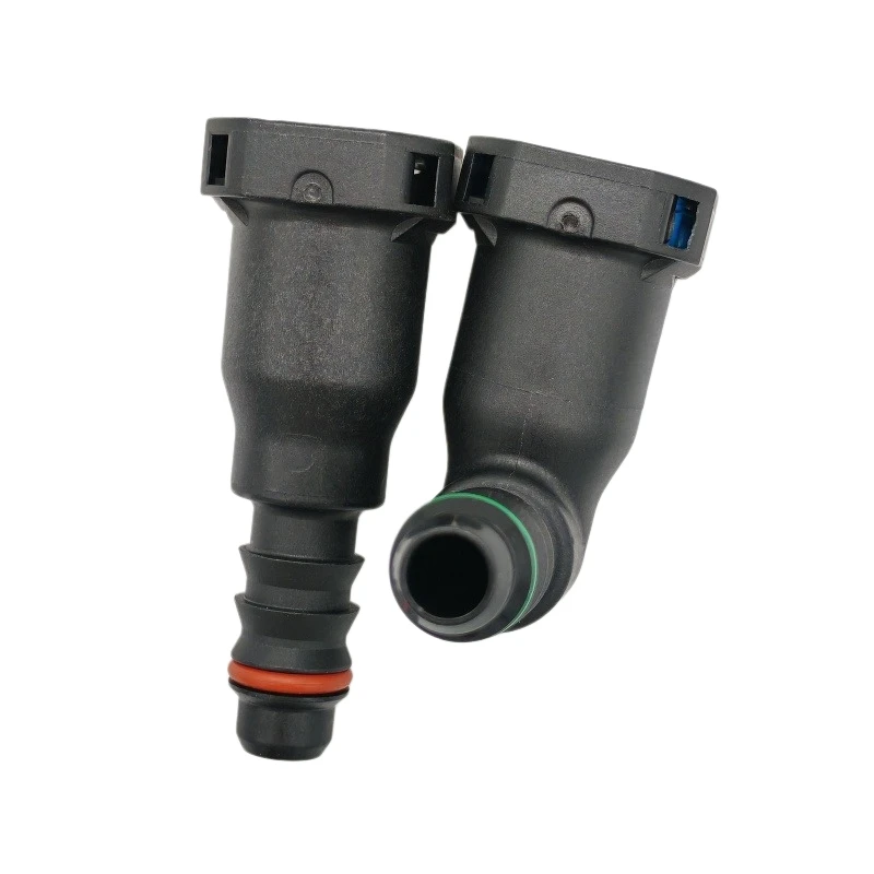 high quality 9.89mm ID8 90 degree SAE 10 Fuel pipe joint plastic fittings Fuel line quick connector for VW for Volkswa 2pcs