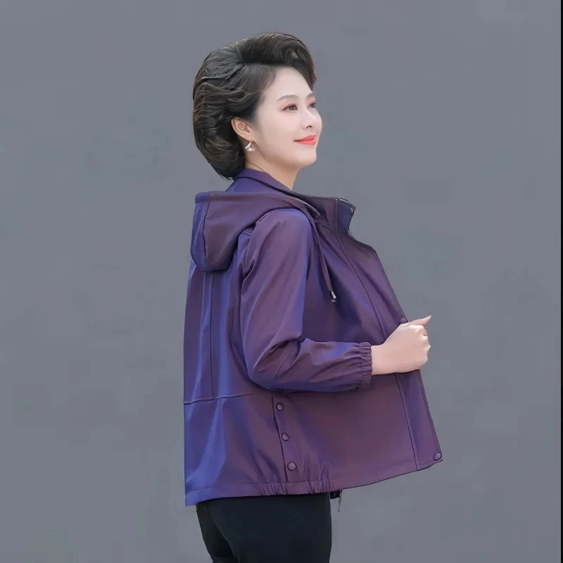 

Съемная шляпа, женская ветровка, пальто, весна-осень 2026, женская куртка, модная новая старая ветровка среднего возраста, тонкая верхняя одежда